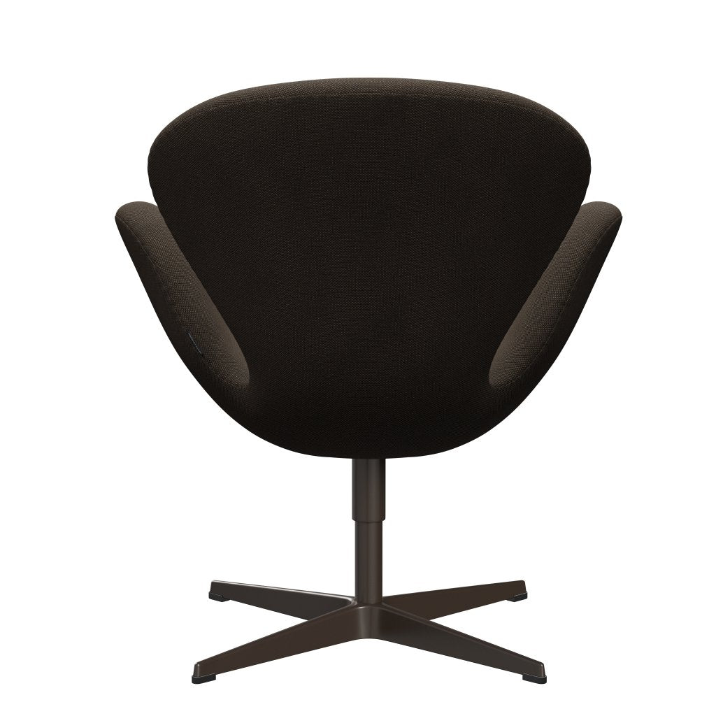 Fritz Hansen Swan Lounge -stoel, bruine bronzen/sunniva chocolade/zwart