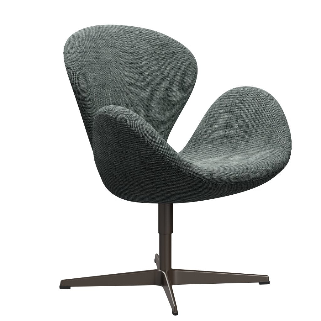 Fritz Hansen Chaise salon de cygne, bronze brun / sunniva noir / blanc