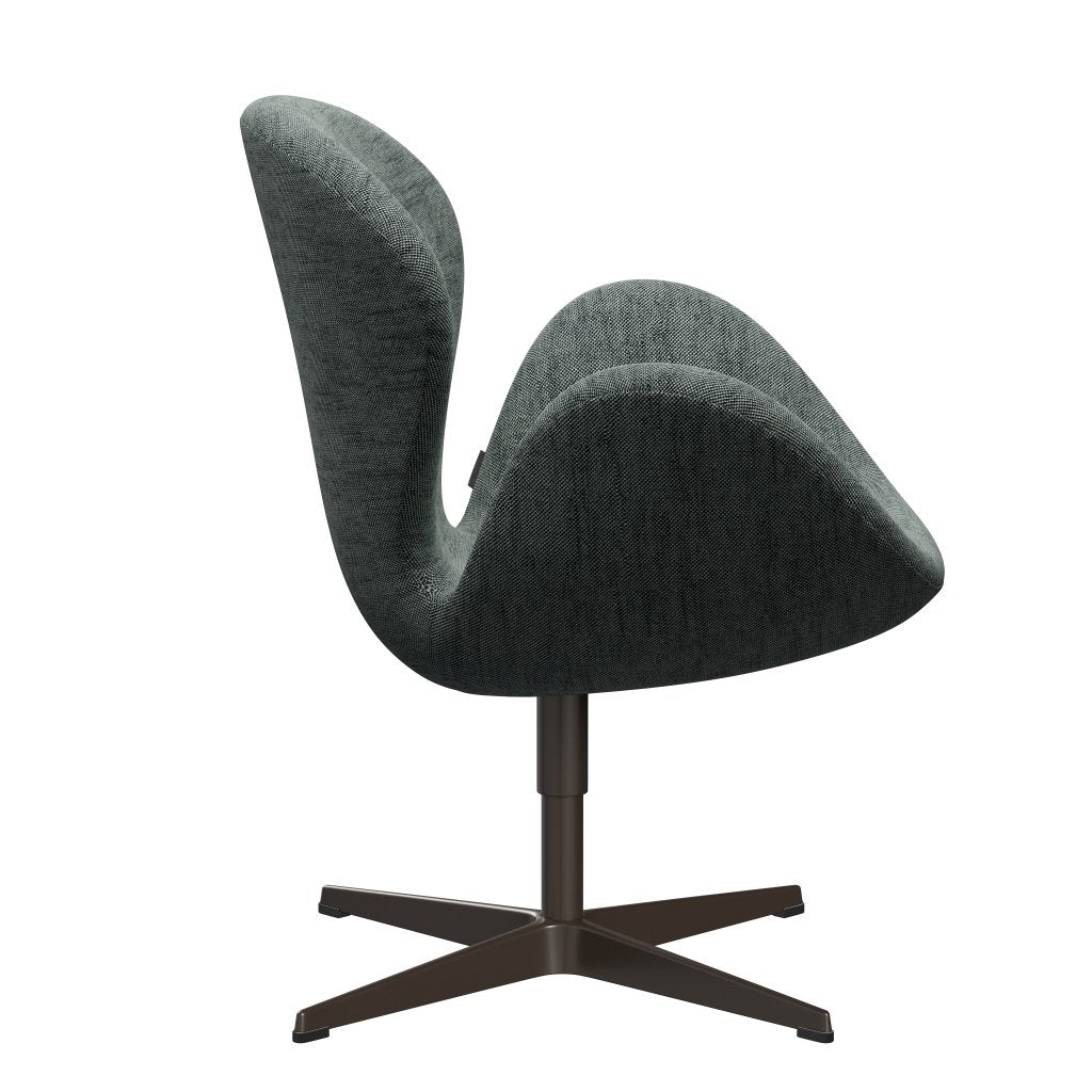 Fritz Hansen Swan Lounge Chair, braune Bronze/Sunniva Schwarz/Weiß