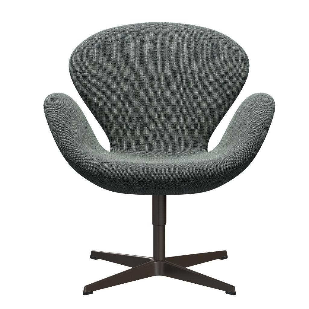 Fritz Hansen Swan Lounge -stoel, bruin brons/sunniva zwart/wit