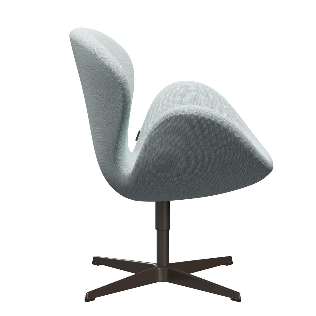 Fritz Hansen Chaise salon de cygne, bronze marron / sunniva blanc / bleu clair