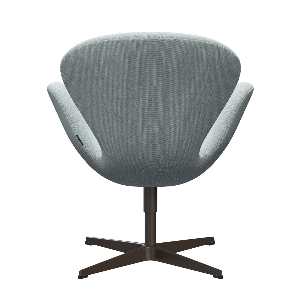 Sedia fritz Hansen Swan Lounge, Bronzo marrone/Sunniva Bianco/Blu chiaro