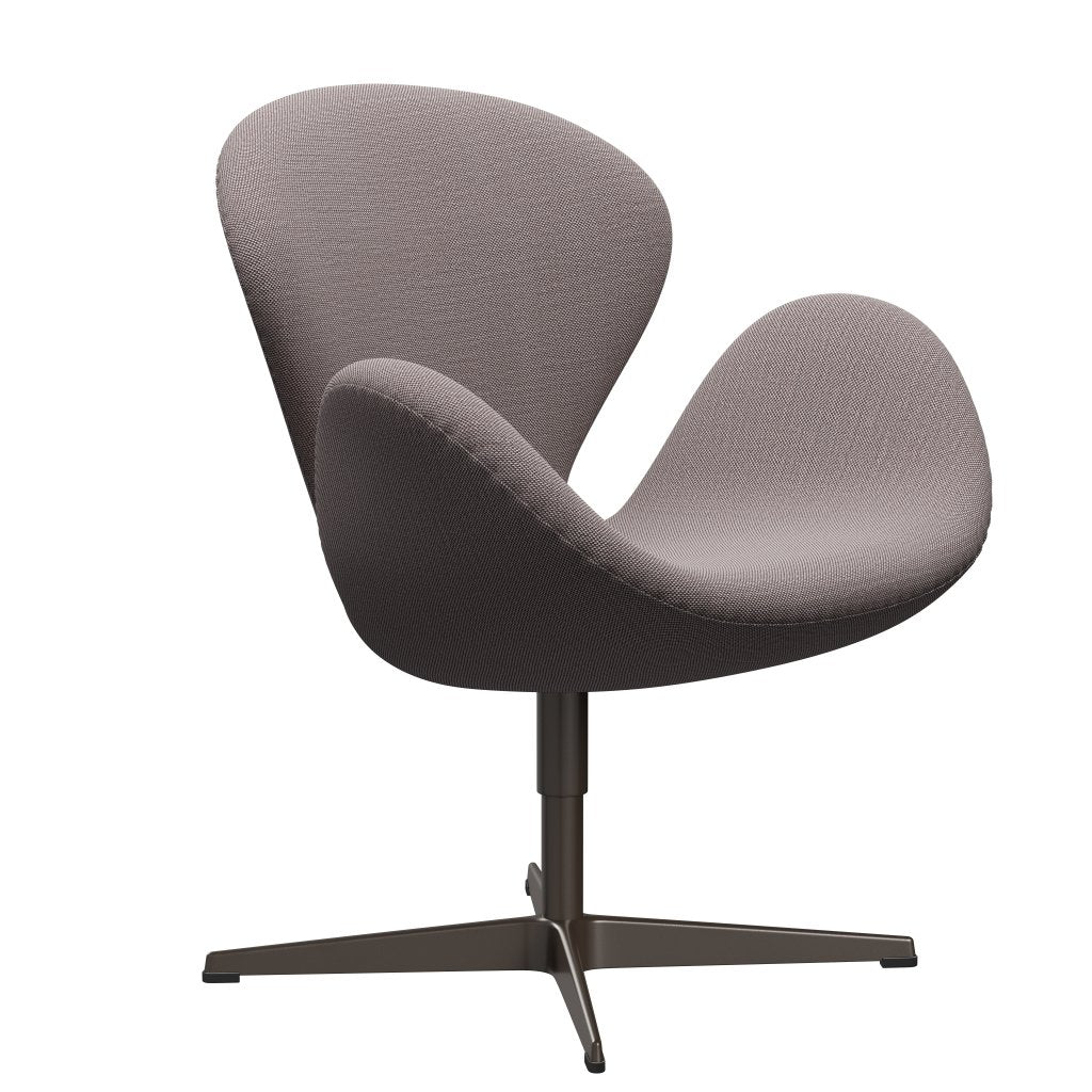 Sedia da salone Fritz Hansen Swan, Bronzo marrone/Sunniva Bianco/Viola