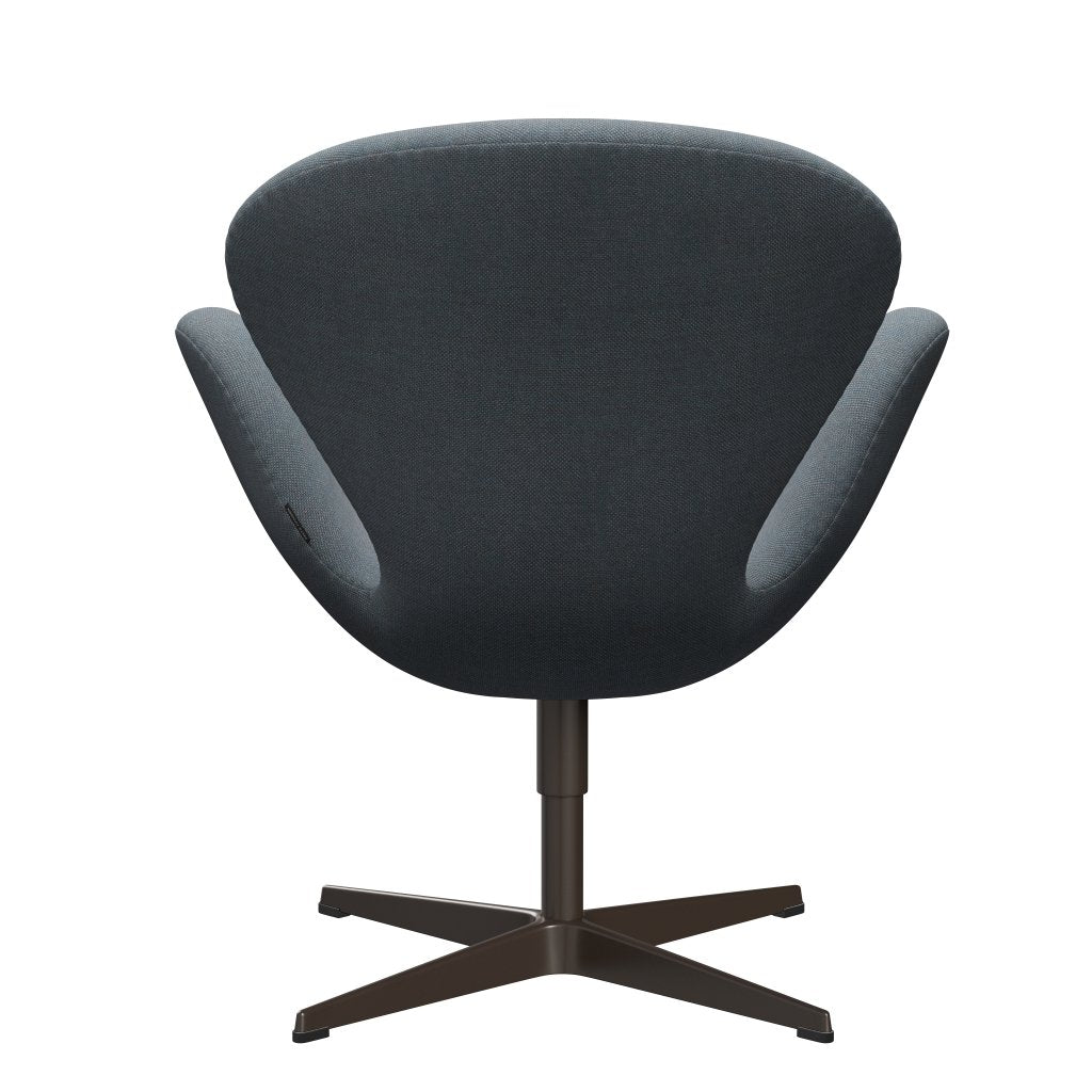 Fritz Hansen Swan Lounge Stuhl, braune Bronze/Sunniva weich blau