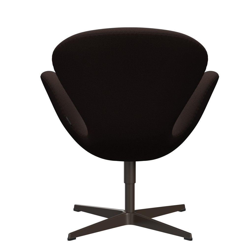 Sedia fritz Hansen Swan Lounge, bronzo marrone/tonus marrone scuro