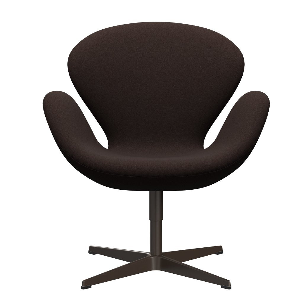 Fritz Hansen Swan Lounge Stuhl, braune Bronze/Tonus dunkelbraun