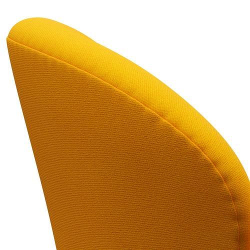 Fritz Hansen Chaise salon de cygne, bronze brun / tonus jaune orange