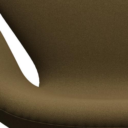 Fritz Hansen Swan Lounge Chair, braune Bronze/Tonus Khaki Grün