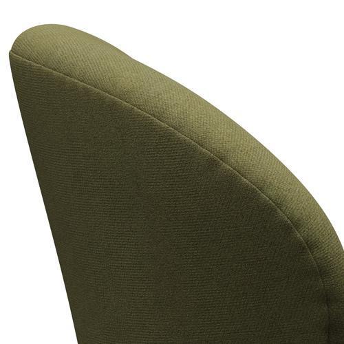 Fritz Hansen Chaise de salon de cygne, bronze brun / tons vert poussiéreux