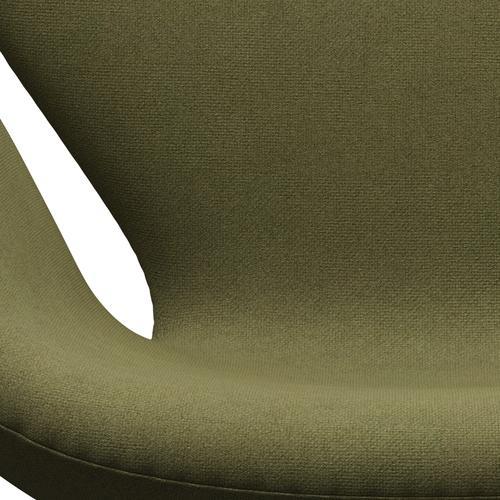 Fritz Hansen Swan Lounge -stoel, bruin brons/tonus stoffig groen