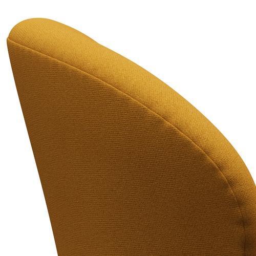 Sedia fritz Hansen Swan Lounge, bronzo marrone/tonus caldo giallo