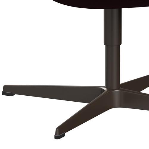 Fritz Hansen Swan Lounge Stuhl, braune Bronze/Tonus Weinrot