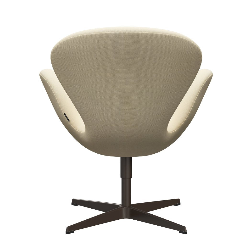 Fritz Hansen Swan Lounge Stuhl, braune Bronze/Tonus Wolle weiß