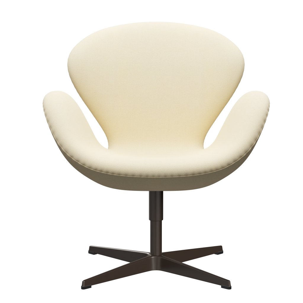 Sedia fritz Hansen Swan Lounge, bronzo marrone/lana tonus bianca