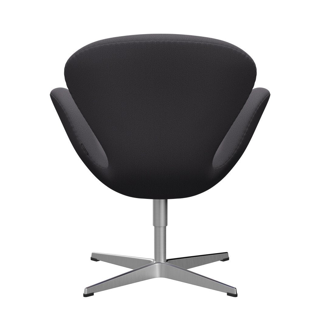 Sedia fritz Hansen Swan Lounge, alluminio spazzolato in raso/cattura grigio scuro