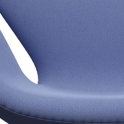 Fritz Hansen Chaise salon de cygne, aluminium brossé en satin / capture bleu clair (4901)