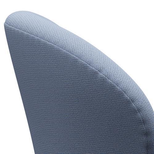 Fritz Hansen Chaise salon de cygne, aluminium brossé en satin / capture bleu clair (4902)