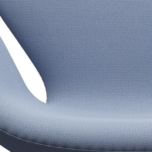 Fritz Hansen Chaise salon de cygne, aluminium brossé en satin / capture bleu clair (4902)