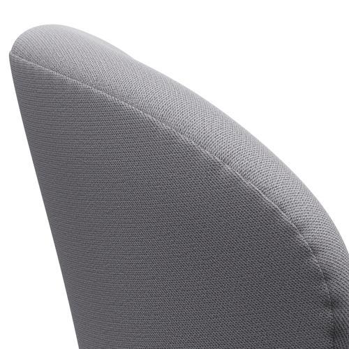 Fritz Hansen Chaise salon de cygne, aluminium brossé en satin / capture gris clair