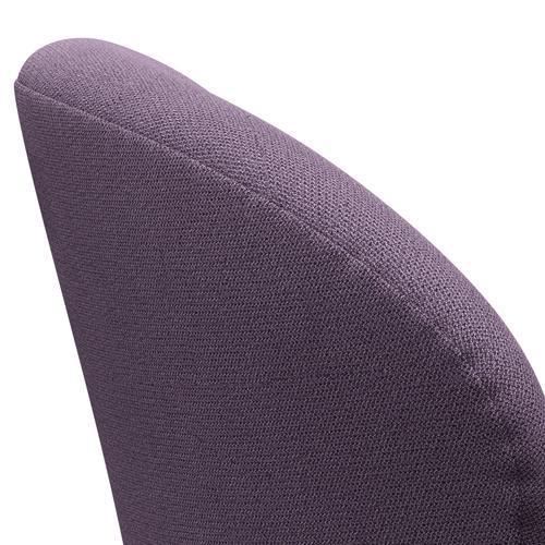 Fritz Hansen Chaise salon de cygne, aluminium brossé en satin / capture de violette