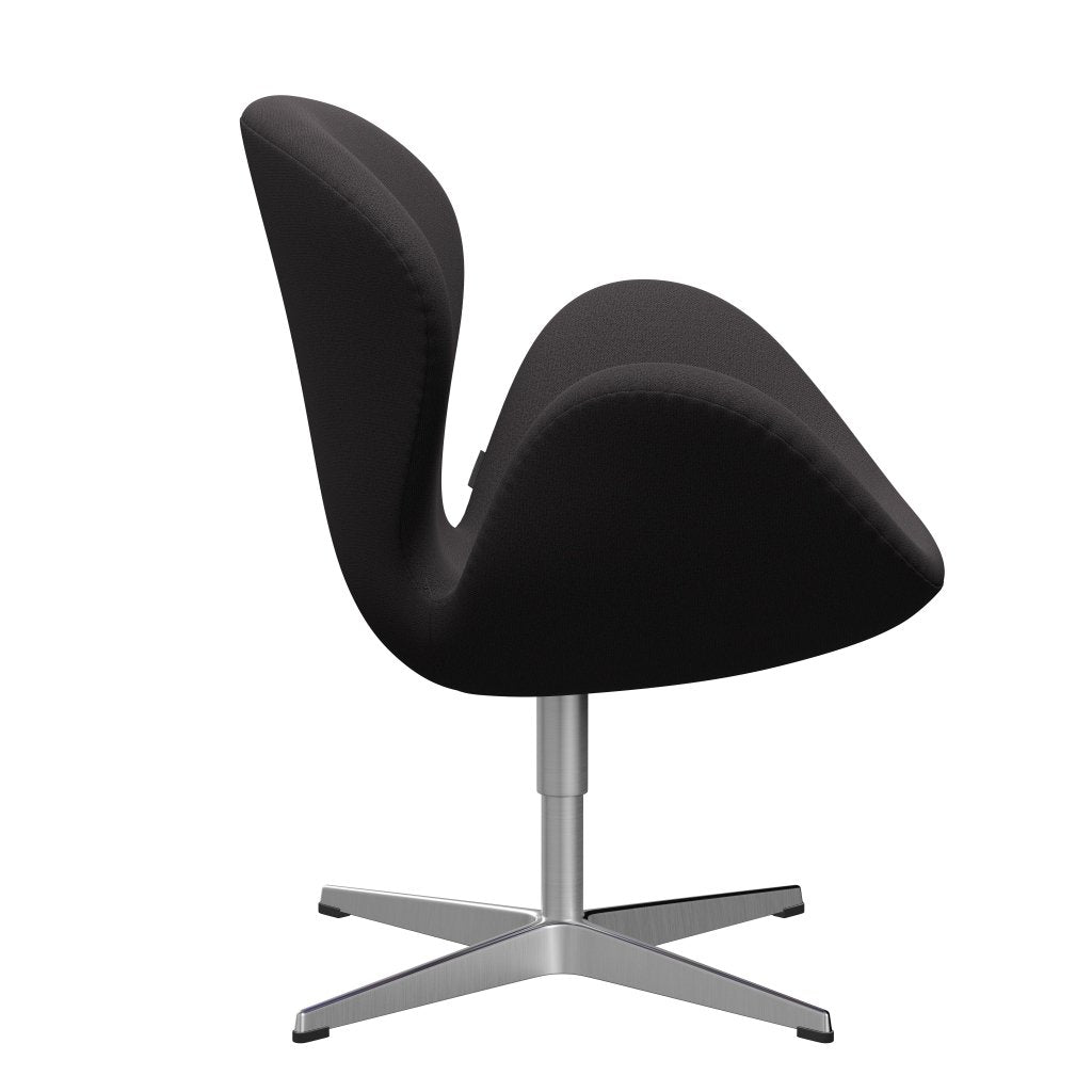 Sedia fritz Hansen Swan Lounge, carbone in alluminio/cattura spazzolato satinato