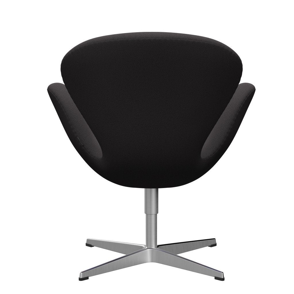 Sedia fritz Hansen Swan Lounge, carbone in alluminio/cattura spazzolato satinato