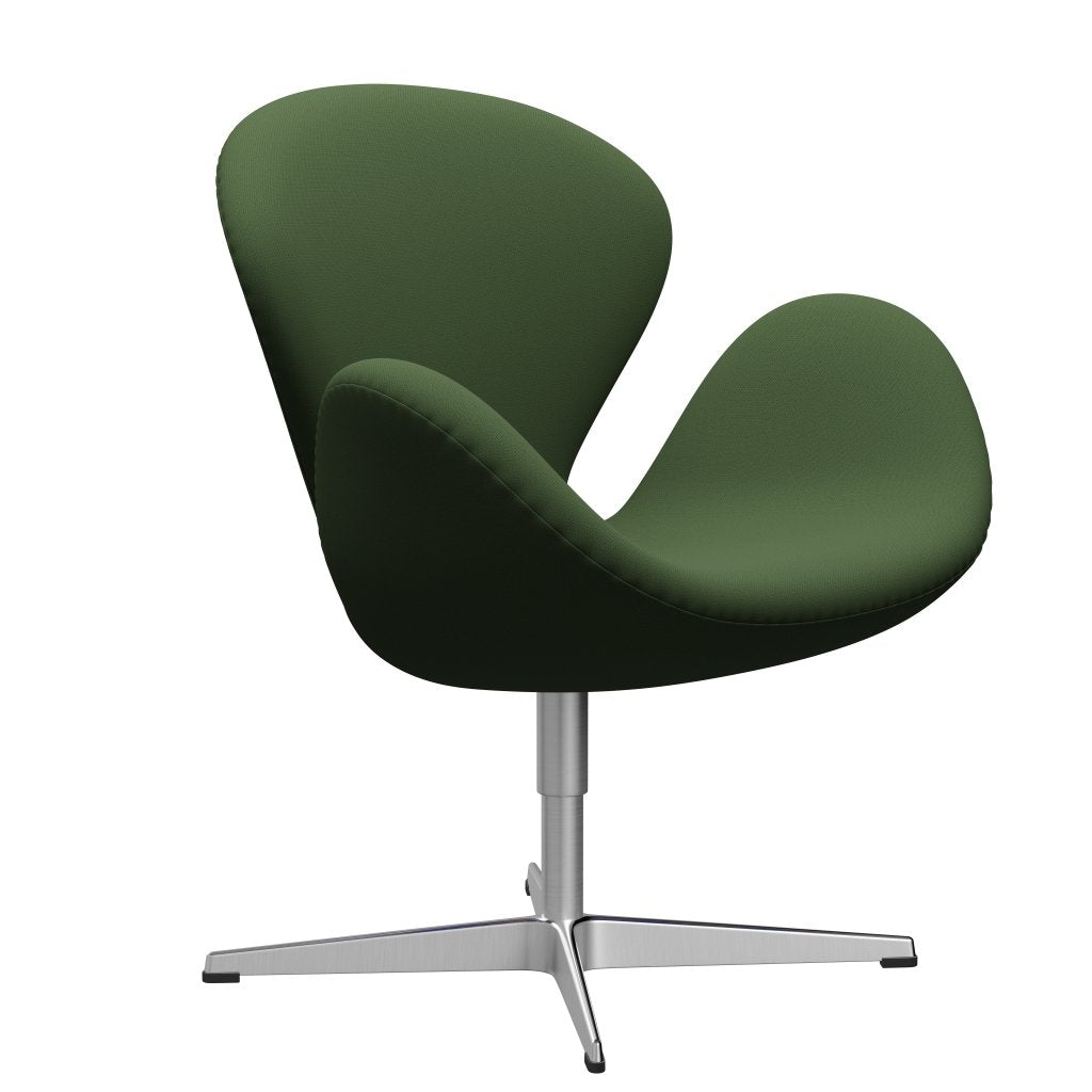 Fritz Hansen Swan Lounge Stuhl, Satin gebürstet Aluminium/Capture Moos Green