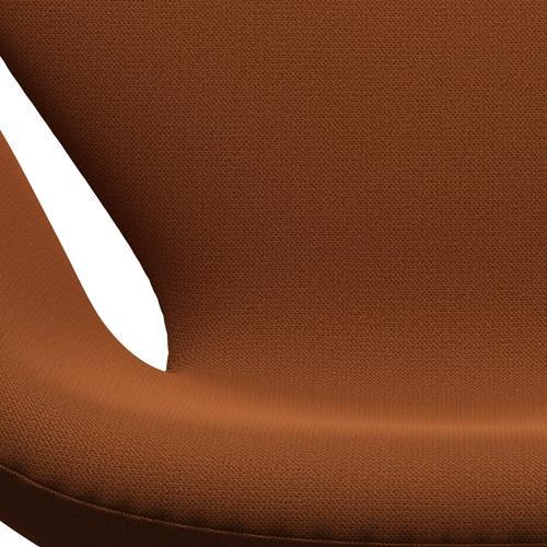 Fritz Hansen Swan Lounge Sillón, aluminio cepillado por satén/Captura Rust/Orange