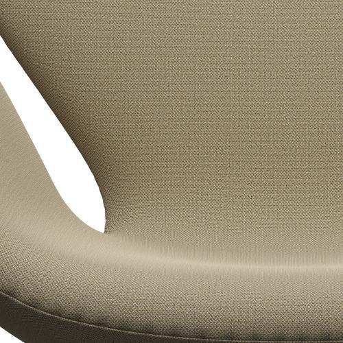 Fritz Hansen Swan Lounge Chair, Satin Brushed Aluminium/Capture Sand Colors