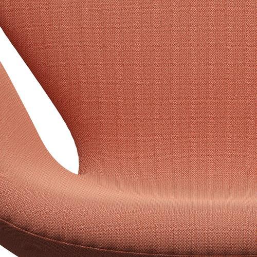 Fritz Hansen Swan Lounge Chair, Satin Brushed Aluminium/Capture Burnt Orange