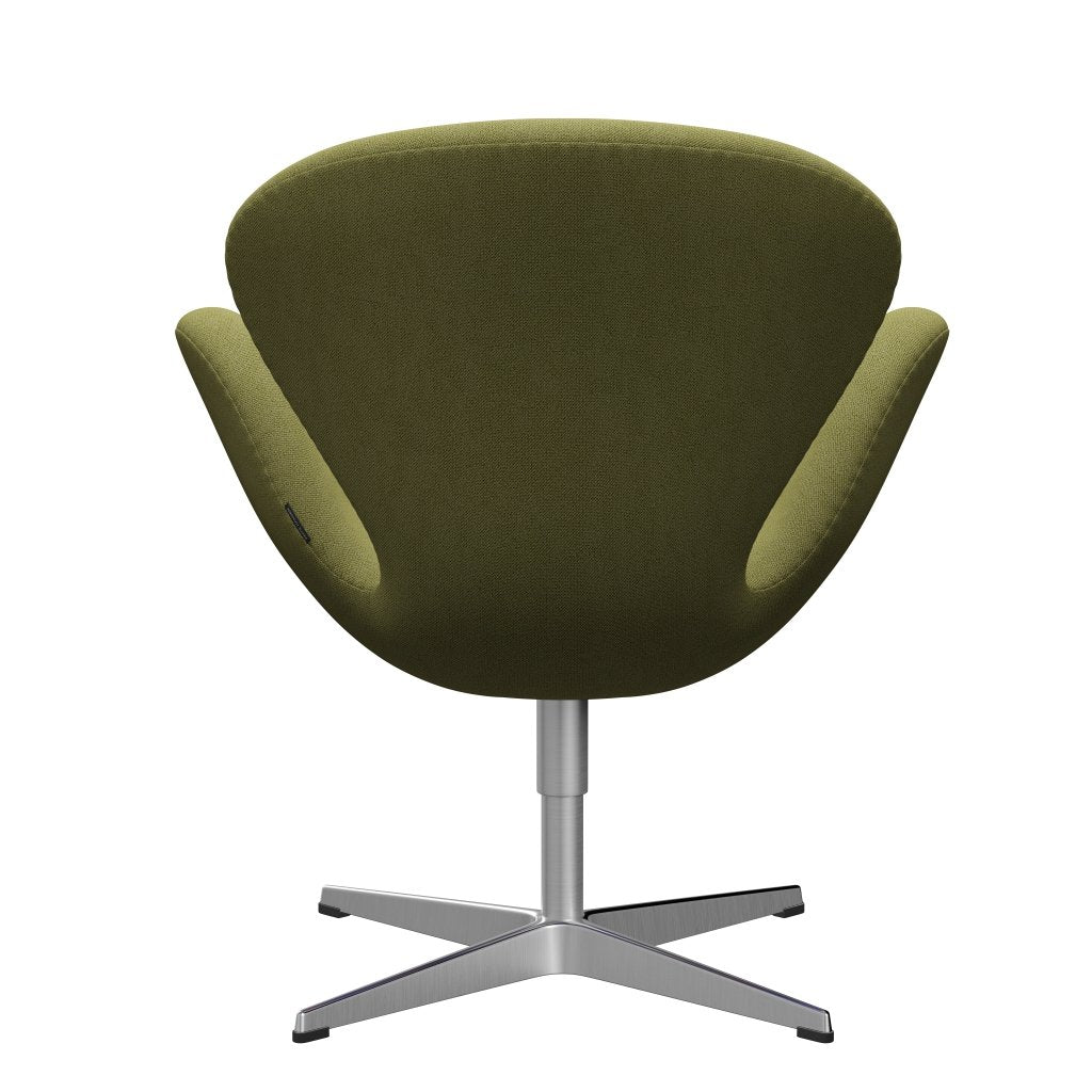 Fritz Hansen Swan Lounge Stuhl, Satin gebürstet Aluminium/Eroberung Wamrgrün