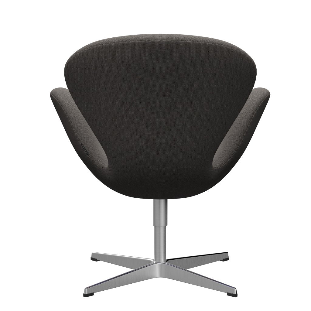 Sedia fritz Hansen Swan Lounge, alluminio spazzolato in raso/cattura grigio scuro caldo