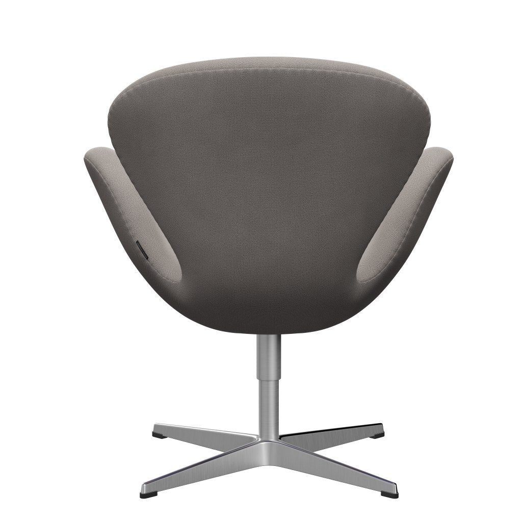 Fritz Hansen Swan Lounge stol, satin børstet aluminium/fange varmt gråt lys