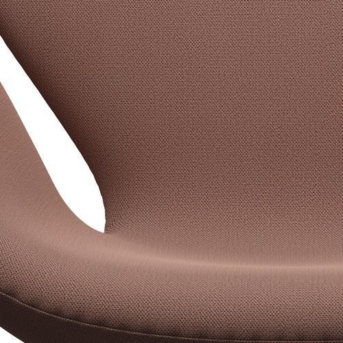 Sillón Fritz Hansen Swan, aluminio cepillado con satén/ladrillo de captura/rojo