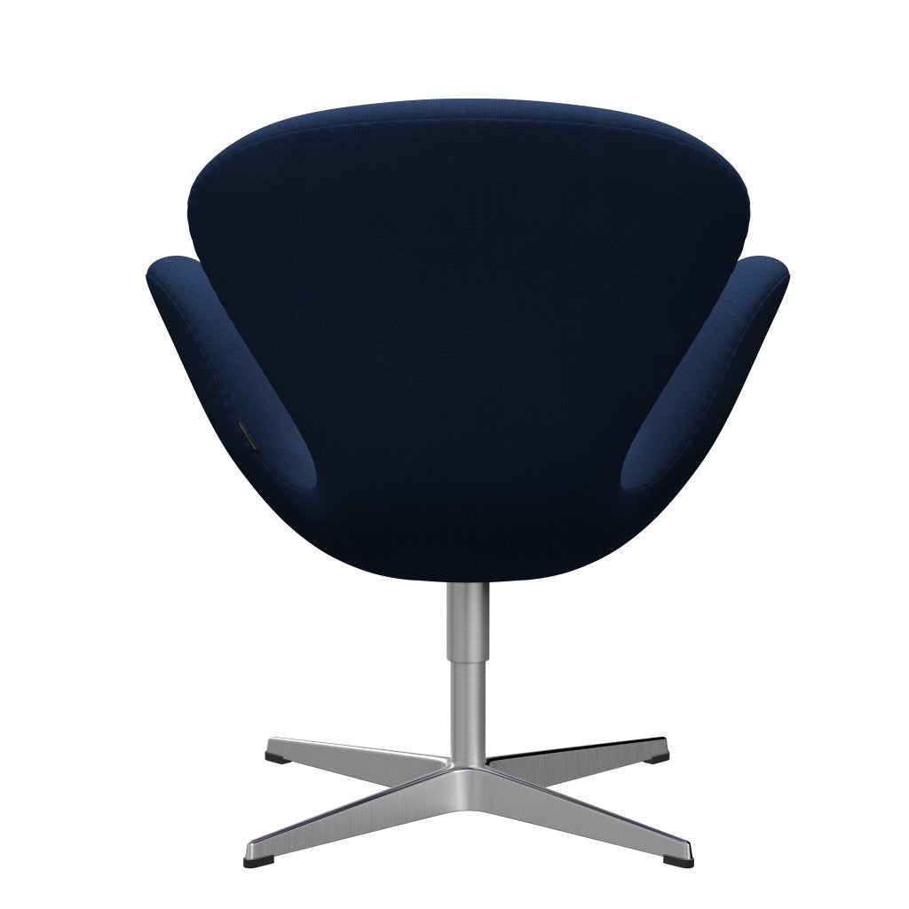 Fritz Hansen Swan Lounge stol, satin børstet aluminium/Christianshavn Blue Uni