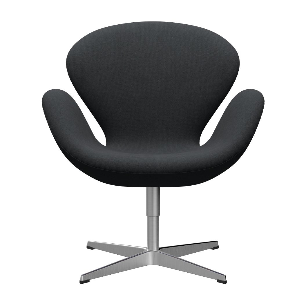 Fritz Hansen Swan Lounge Chair, satengbørstet aluminium/ChristianShavn Dark Grey