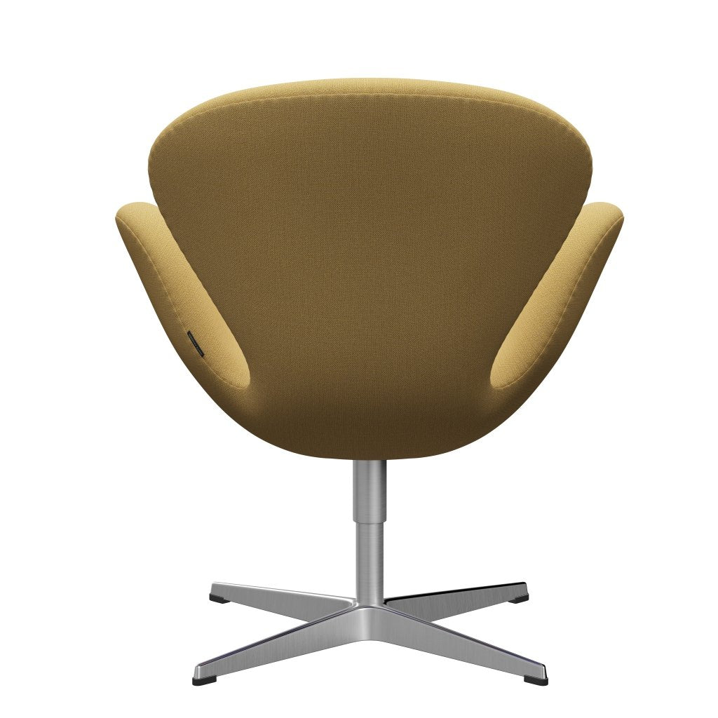 Fritz Hansen Swan Lounge Chair, Satin gebürstet Aluminium/Christianshavn Gelb