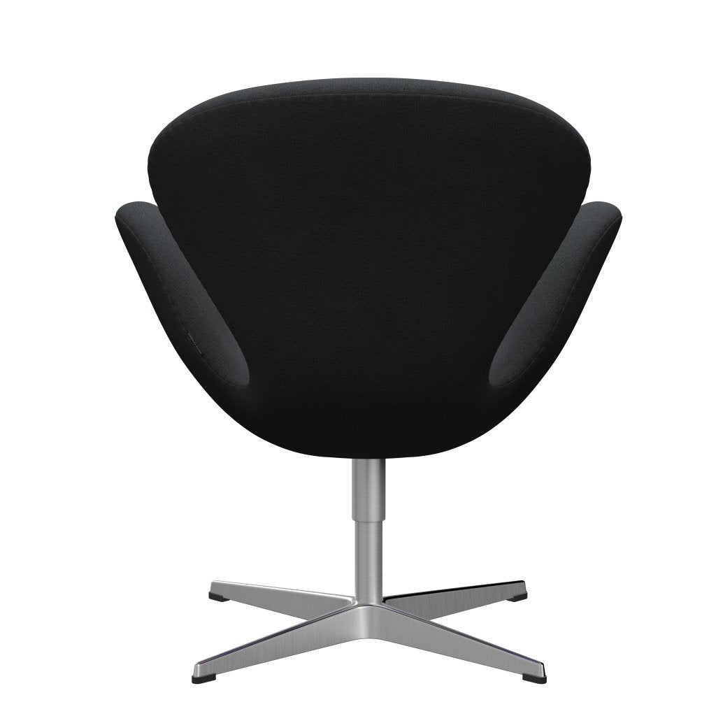 Sedia fritz Hansen Swan Lounge, alluminio spazzolato in raso/Christianshavn Grey