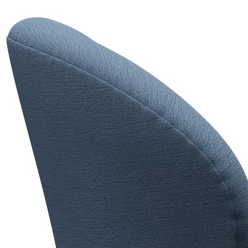 Sedia da salotto Fritz Hansen Swan, alluminio spazzolato in raso/Christianshavn Blue