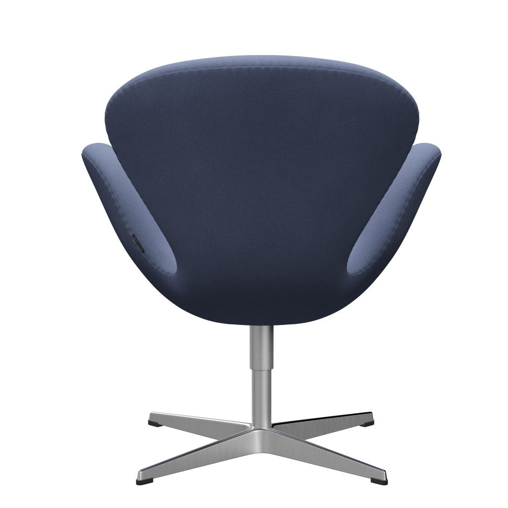 Fritz Hansen Swan Lounge -stoel, Satin Bushed Aluminium/Christianshavn Light Blue Uni