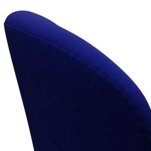 Sedia fritz Hansen Swan Lounge, alluminio spazzolato in raso/blu comfort (66008)