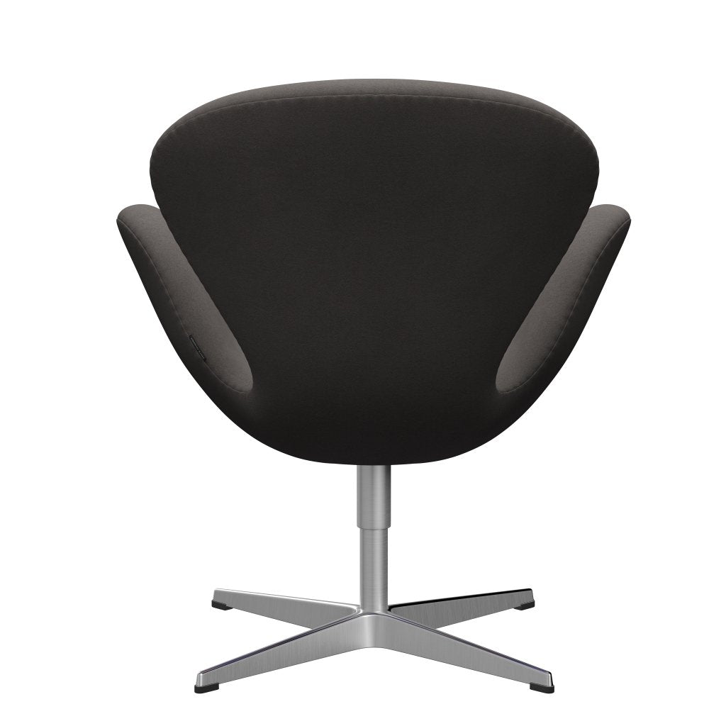 Fritz Hansen Swan Lounge -stoel, satijnen geborsteld aluminium/comfort donkergrijs (60008)