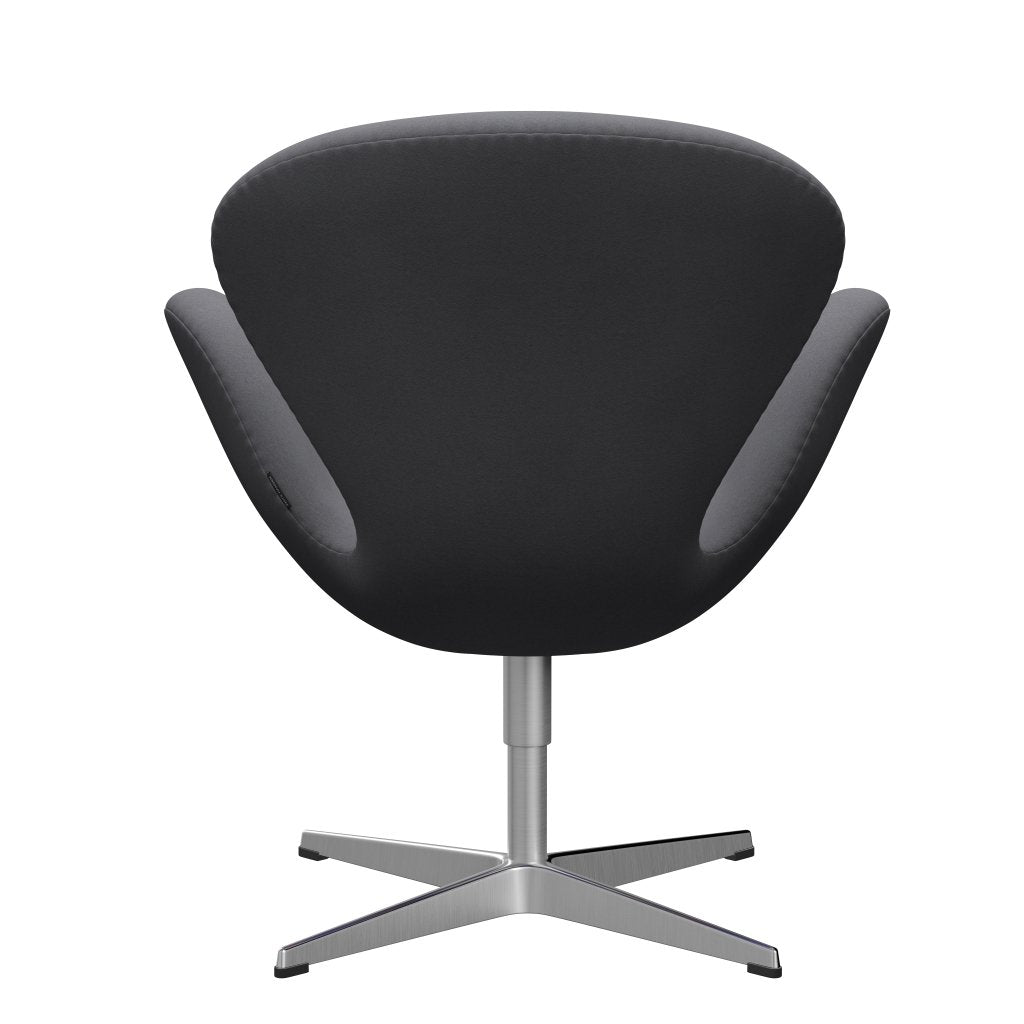 Sedia fritz Hansen Swan Lounge, alluminio spazzolato in raso/grigio comfort (01012)