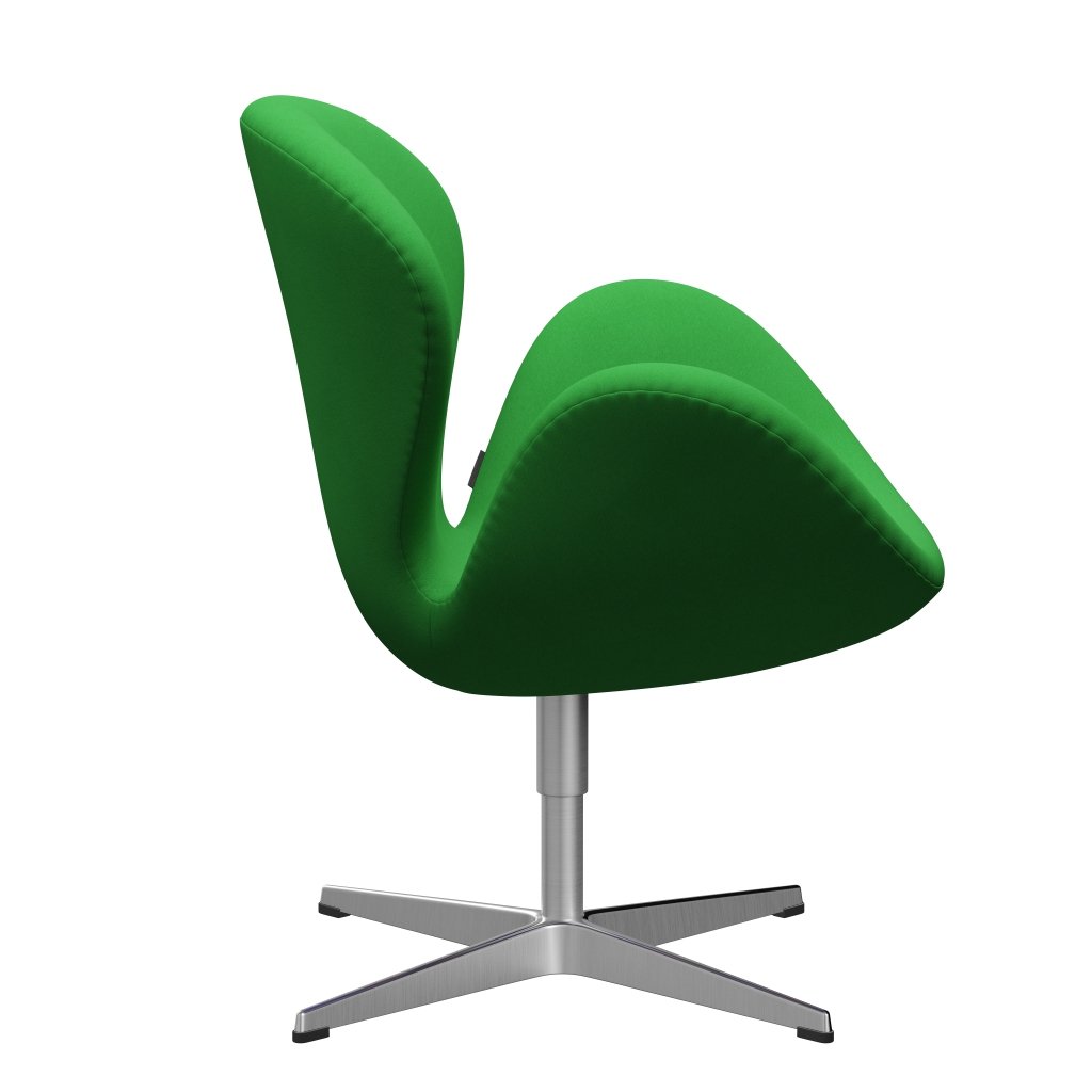 Sillón Fritz Hansen Swan, aluminio cepillado por satén/Verde Comfort (68003)