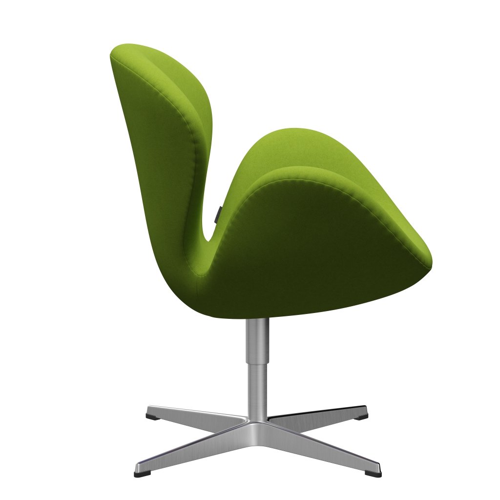 Fritz Hansen Swan Lounge Chair, Satin Brushed Aluminium/Comfort Green (68011)