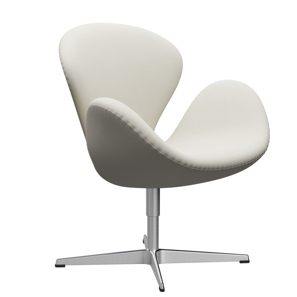 Fritz Hansen Swan Lounge -stoel, satijnen geborsteld aluminium/comfort licht grijs