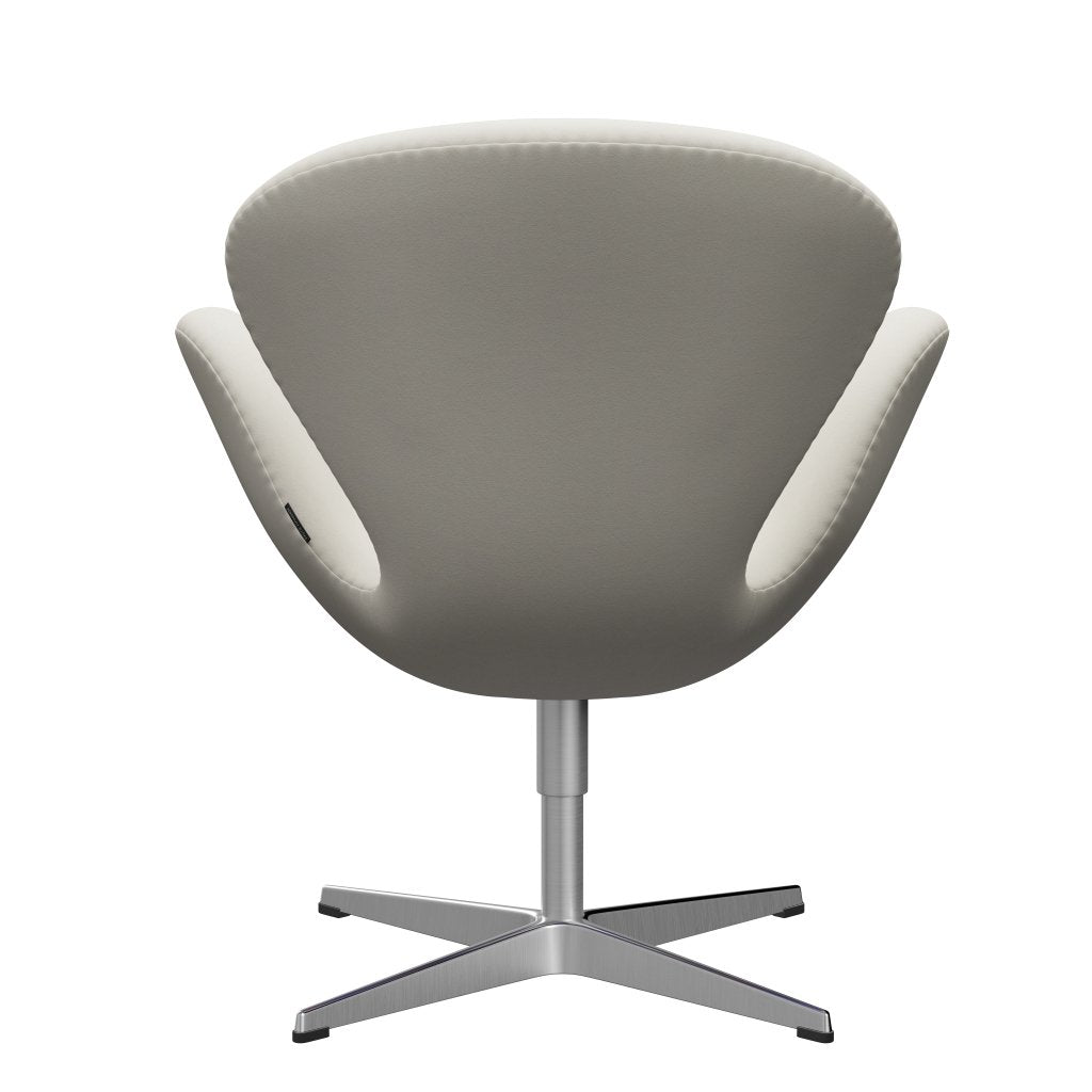 Sillón Fritz Hansen Swan, aluminio cepillado con satén/comodidad gris claro