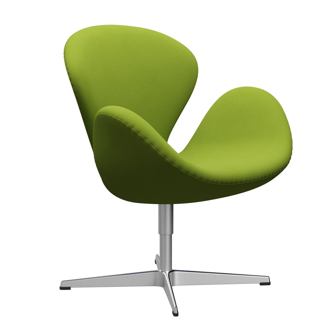 Fritz Hansen Swan Lounge Silla, aluminio cepillado por satén/comodidad verde claro (68000)