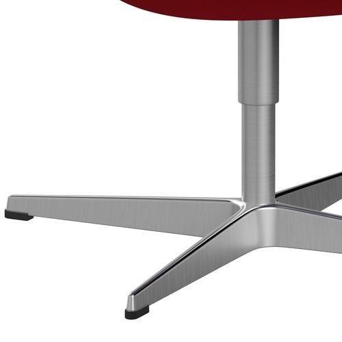 Sedia da salotto Fritz Hansen Swan, alluminio spazzolato in raso/comfort rosa scuro