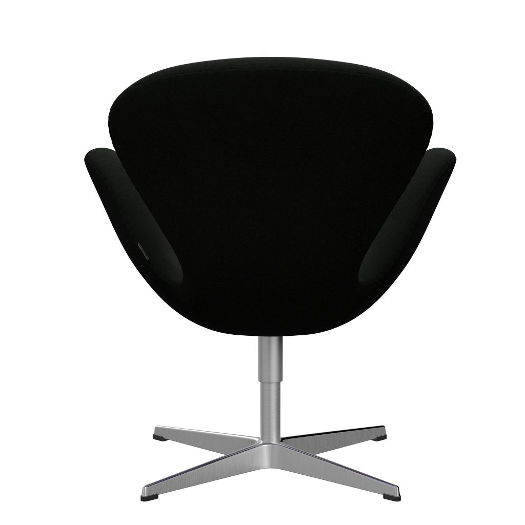 Fritz Hansen Swan Lounge stol, satin børstet aluminium/komfort sort (60009)